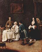 Pietro Longhi Besuch bei einem Lord oil painting reproduction